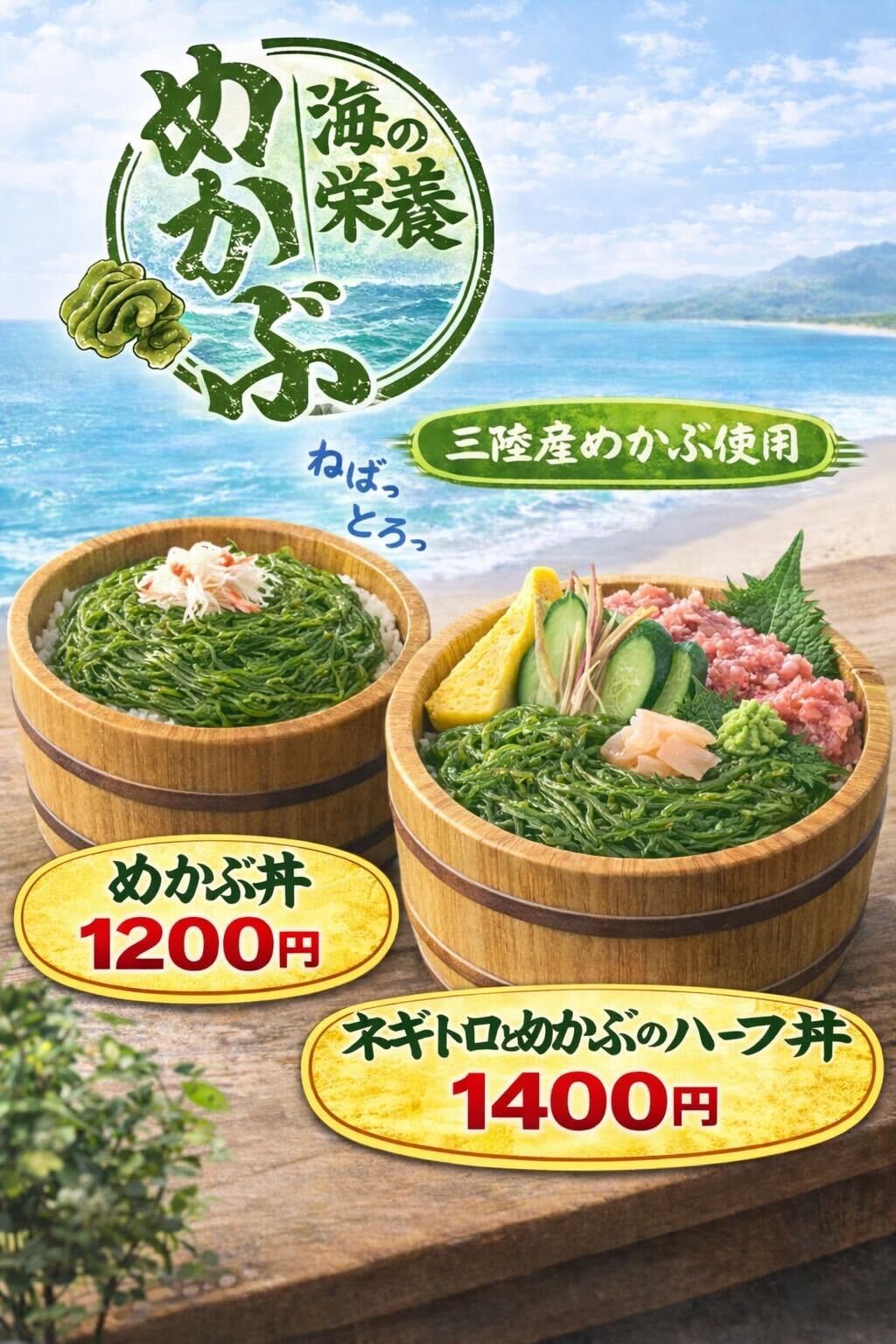 季節限定 めかぶ丼